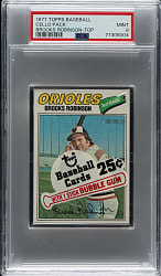 1977 Topps Unopened Cello Pack PSA MINT 9 - Brooks Robinson on Top