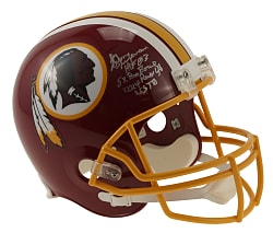 Sonny Jurgenson Signed Washington Redskins Full-Size Throwback Helmet with Multiple Inscriptions - Beckett