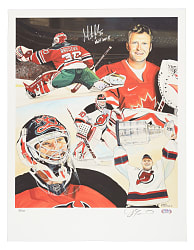 Martin Brodeur Signed Limited-Edition Print by James Fiorentino with "HOF 2018" Inscription - PSA/DNA