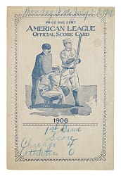 July 23, 1906 Philadelphia Athletics vs (Chicago White Sox) Program with Walsh, Plank, Waddell, and Bender