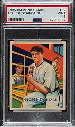 1934-1936 R327 Diamond Stars #52 George Stainback PSA MINT 9