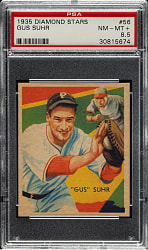 1934-1936 R327 Diamond Stars #56 Gus Suhr PSA NM-MT+ 8.5
