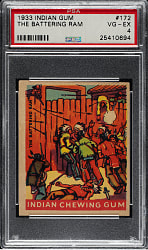 1933 R73 Goudey Indian Gum #172 The Battering Ram PSA VG-EX 4