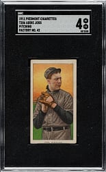 1909-1911 T206 White Border Addie Joss Pitching SGC VG/EX 4 - Piedmont "Factory 42" Back