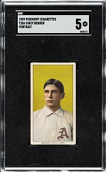 1909-1911 T206 White Border Chief Bender Portrait SGC EX 5