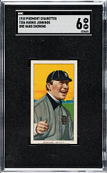 1909-1911 T206 White Border Hughie Jennings One Hand Showing SGC EX/NM 6