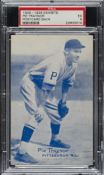 1926-1929 "Exhibit-Style Postcard-Back" Pie Traynor PSA EX 5