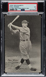 1926-1929 "Exhibit-Style Postcard-Back" Paul Waner Rookie PSA EX 5