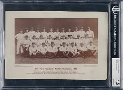 1910-1957 M114 "Baseball Magazine" Posters 1923 New York Yankees with Lou Gehrig Rookie and Babe Ruth BGS FAIR 1.5