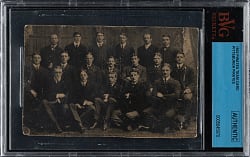 1902 Pittsburgh Pirates National League Champion Team Card with Honus Wagner, Barney Dreyfuss, Fred Clarke, and Jack Chesbro BVG Authentic