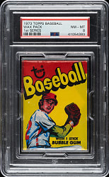 1973 Topps First Series Unopened Wax Pack PSA NM-MT 8