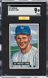 1951 Bowman #1 Whitey Ford Rookie SGC MINT 9 (MBA Gold Diamond) - 1 of 3 - Highest Graded!