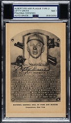 Signed 1946-1952 Albertype (Type 2) Hall of Fame Black-and-White Postcard Lefty Grove PSA/DNA NM 7