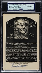 Signed 1956-1963 Artvue (Type 2) Black-and-White Hall of Fame Postcard Gabby Hartnett PSA/DNA GEM MINT 10