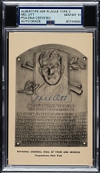Signed 1946-1952 Albertype (Type 2) Black-and-White Hall of Fame Postcard Mel Ott PSA/DNA GEM MINT 10