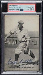 Signed 1921 Exhibits George Kelly Rookie PSA GOOD+ 2.5 with GEM MINT 10 Signature