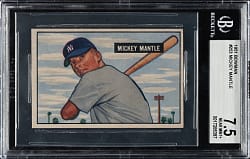 1951 Bowman #253 Mickey Mantle Rookie BGS NM+ 7.5