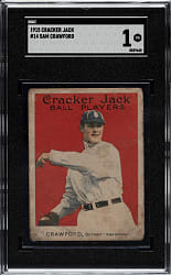 1915 E145 Cracker Jack #14 Sam Crawford SGC POOR 1