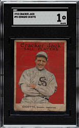 1915 E145 Cracker Jack #94 Edward Cicotte SGC POOR 1