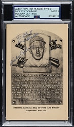 Signed 1946-1952 Albertype (Type 2) Hall of Fame Black-and-White Postcard Mickey Cochrane PSA/DNA MINT 9