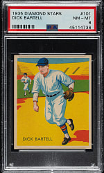 1934-1936 R327 Diamond Stars #101 Dick Bartell High Number PSA NM-MT 8