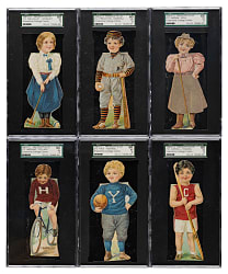 Circa 1890s Enameline Die-Cut Advertising Stand-Ups SGC-Graded Collection (13)