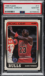 1988-1989 Fleer Basketball #17 Michael Jordan PSA GEM MINT 10