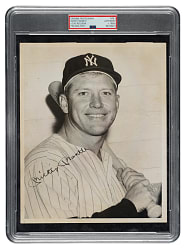 Circa 1960s Mickey Mantle Signed Original Louis Requena Photograph PSA/DNA Type I