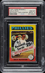 1975 Topps Unopened Cello Pack PSA GEM MINT 10