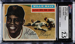 1956 Topps #130 Willie Mays Gray Back CGC GOOD+ 2.5