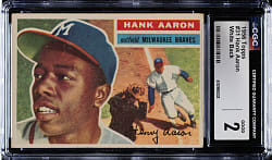 1956 Topps #31 Hank Aaron White Back CGC GOOD 2