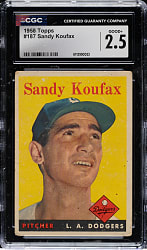 1958 Topps #187 Sandy Koufax CGC GOOD+ 2.5
