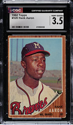 1962 Topps #320 Hank Aaron CGC VG+ 3.5