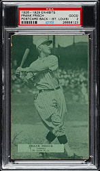1926-1929 "Exhibit-Style Postcard-Back" Frank Frisch St. Louis PSA GOOD 2
