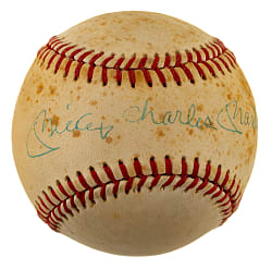 "Mickey Charles Mantle" Full-Name Single-Signed Baseball - PSA/DNA