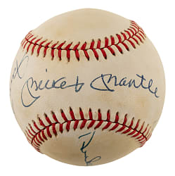 Mickey Mantle, Willie Mays, and Duke Snider Multi-Signed Baseball - Beckett