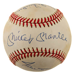 Mickey Mantle, Willie Mays, and Duke Snider Multi-Signed Baseball - JSA