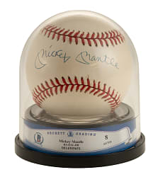 Mickey Mantle Single-Signed Baseball Beckett NM-MT 8