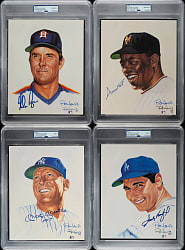 Hall of Fame and Star Signed Ron Lewis "Living Legends" Art Card Collection (20) - PSA/DNA