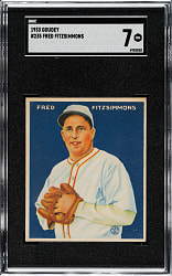 1933 R319 Goudey #235 Fred Fitzsimmons SGC NM 7