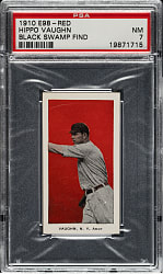 1910 E98 Anonymous "Set of 30" Hippo Vaughn PSA NM 7 - Red Background - Black Swamp Find
