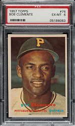 1957 Topps #76 Roberto Clemente PSA EX-MT 6