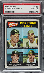 1965 Topps #526 Jim "Catfish" Hunter Rookie PSA MINT 9