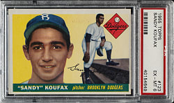 1955 Topps #123 Sandy Koufax Rookie PSA EX-MT 6