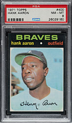 1971 Topps #400 Hank Aaron PSA NM-MT 8