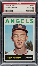 1964 Topps #569 Fred Newman PSA GEM MINT 10