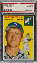 1954 Topps #145 Elmer Valo PSA MINT 9