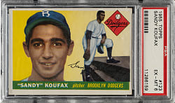 1955 Topps #123 Sandy Koufax Rookie PSA EX-MT 6