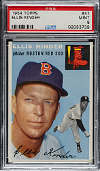 1954 Topps #47 Ellis Kinder PSA MINT 9