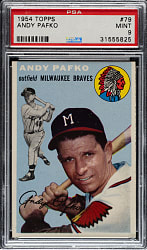 1954 Topps #79 Andy Pafko PSA MINT 9
